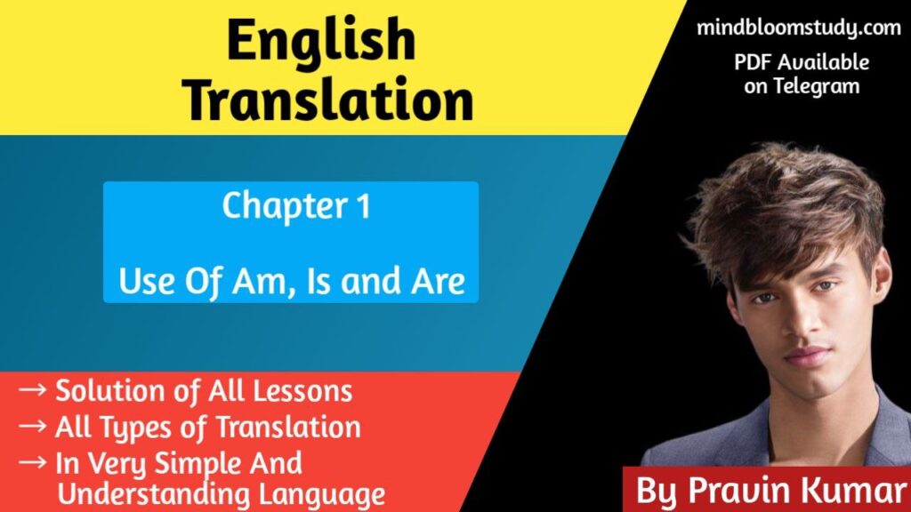 English Translation : Use of Am, Is and Are